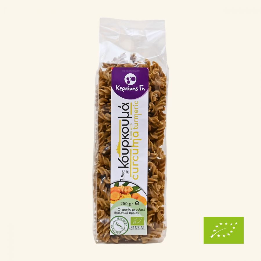 Spirale din grau DURUM si curcuma BIO 250g