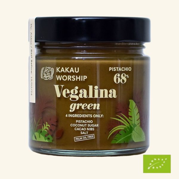 Crema din fistic cu zahar din cocos si cacao nibs BIO|Crema din fistic cu zahar din cocos si cacao nibs BIO